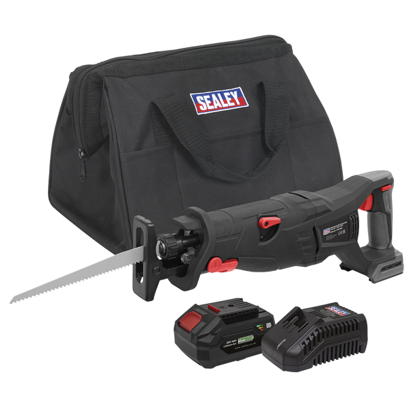 Sealey CP20VRSXKIT1 │ Premier SV20 Series Brushless Cordless Reciprocating Saw 20V 4Ah Kit