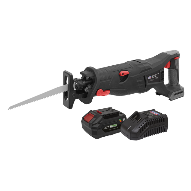 Sealey CP20VRSXKIT1 │ Premier SV20 Series Brushless Cordless Reciprocating Saw 20V 4Ah Kit
