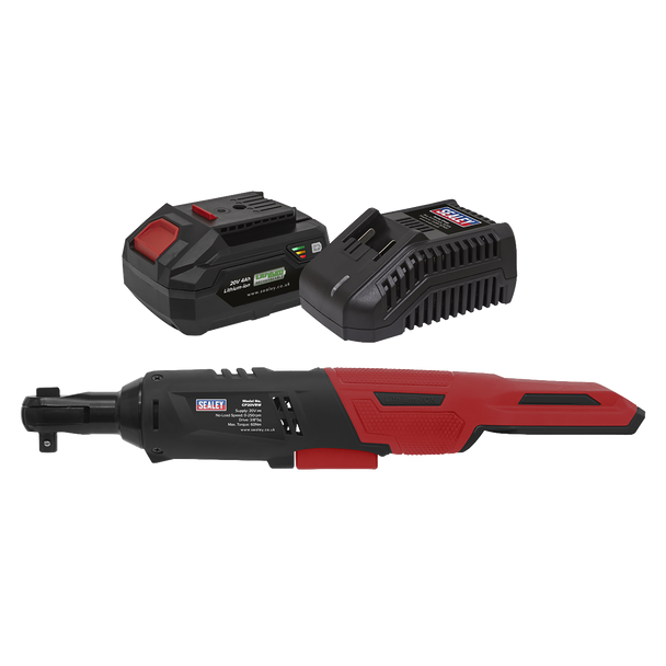 Sealey CP20VRWKIT1 │ SV20 Series 3/8"Sq Drive Cordless Ratchet Wrench Kit 60Nm 20V 4Ah