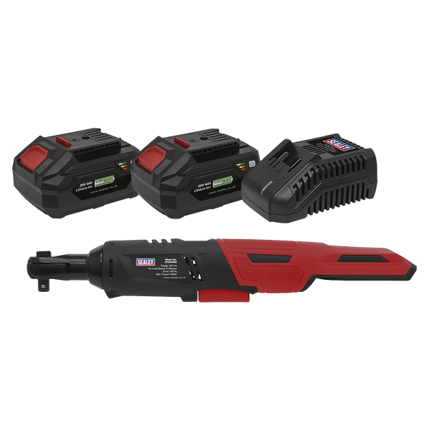 Sealey CP20VRWKIT │ SV20 Series 3/8"Sq Drive Cordless Ratchet Wrench Kit 60Nm 20V 4Ah - 2 Batteries
