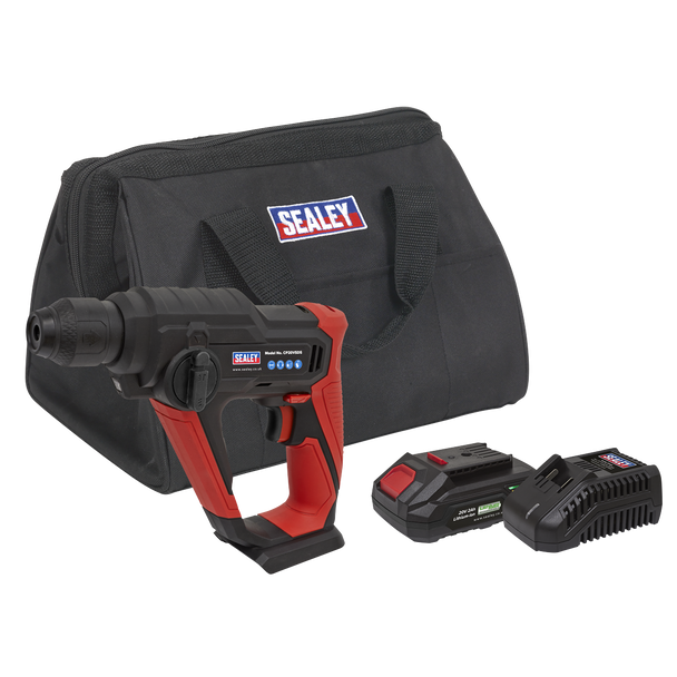 Sealey CP20VSDSKIT1 │ SV20 Series SDS Plus Cordless Rotary Hammer Drill Kit 20V 2Ah