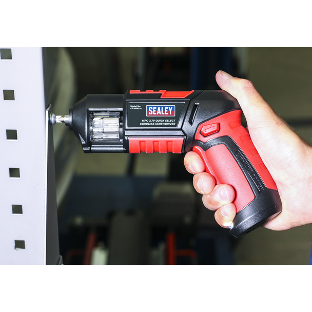 Sealey CP36MS │ Cordless Quick Select Screwdriver 3.7V 14pc