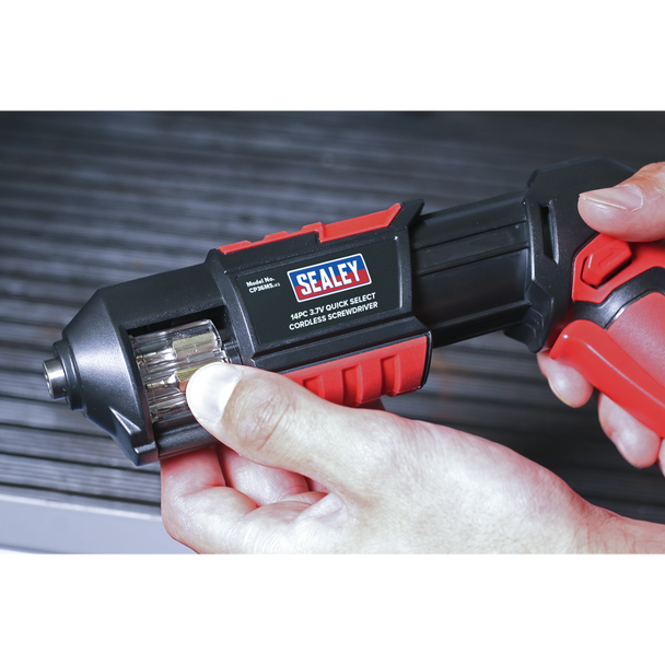 Sealey CP36MS │ Cordless Quick Select Screwdriver 3.7V 14pc