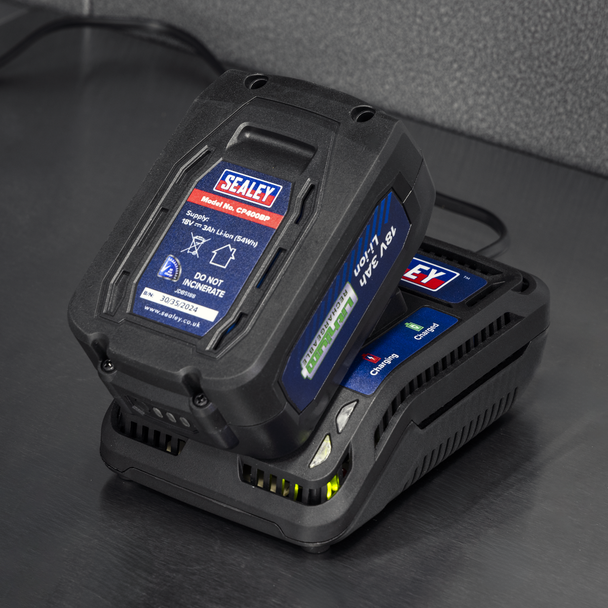 Sealey CP401LI │ 115mm Cordless Angle Grinder 18V 3Ah - Red