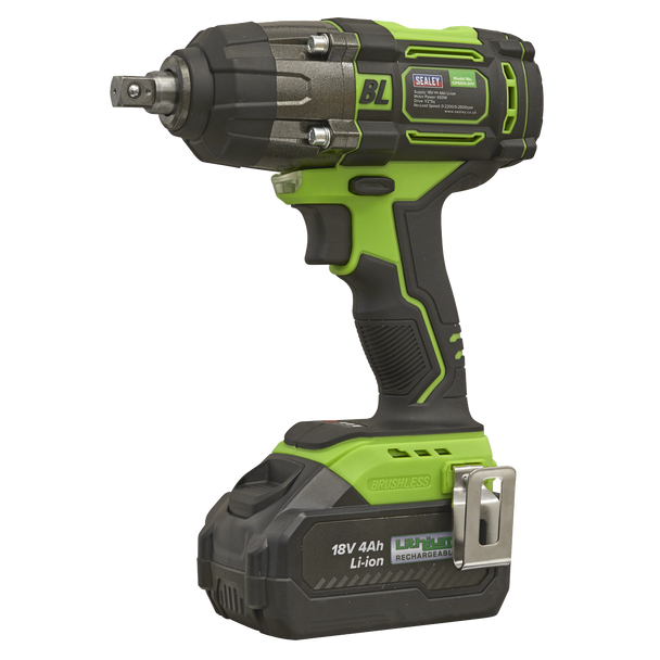 Sealey CP650LIHV │ 1/2"Sq Drive Cordless Brushless Impact Wrench 18V 4Ah