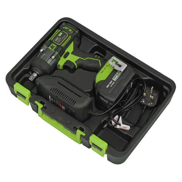 Sealey CP650LIHV │ 1/2"Sq Drive Cordless Brushless Impact Wrench 18V 4Ah