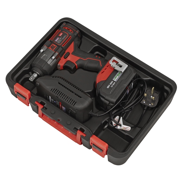 Sealey CP650LI │ 1/2"Sq Drive Cordless Brushless Impact Wrench 18V 4Ah