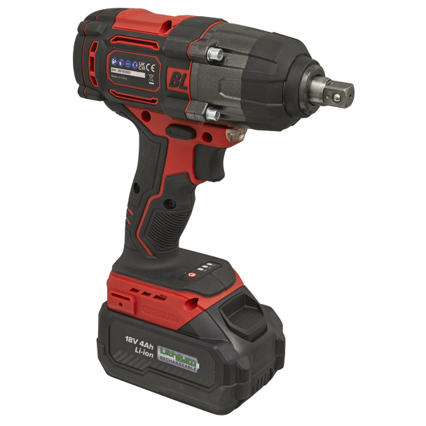 Sealey CP650LI │ 1/2"Sq Drive Cordless Brushless Impact Wrench 18V 4Ah