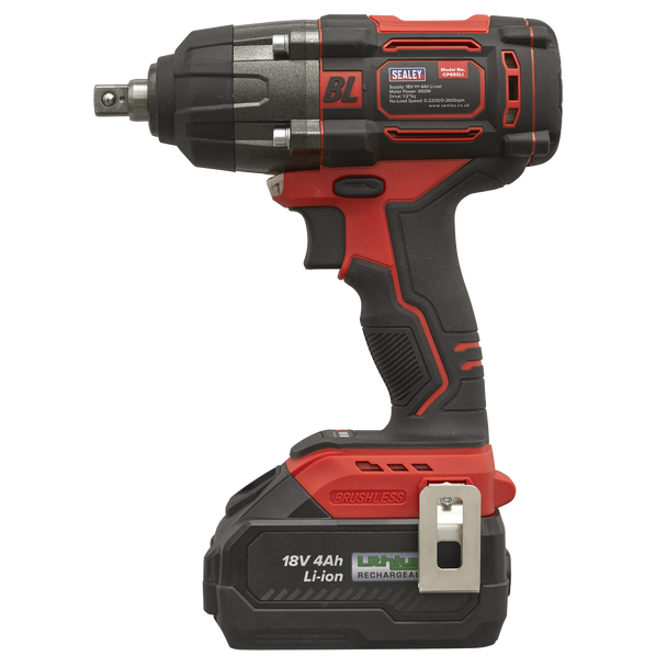 Sealey CP650LI │ 1/2"Sq Drive Cordless Brushless Impact Wrench 18V 4Ah