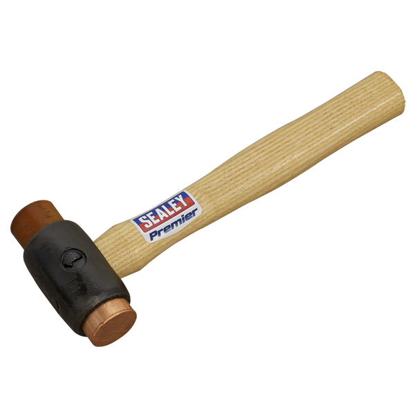 Sealey CRF15 │ Premier Copper/Rawhide Faced Hammer with Hickory Shaft 1.5lb