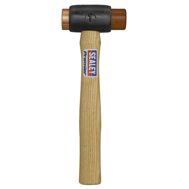 Sealey CRF15 │ Premier Copper/Rawhide Faced Hammer with Hickory Shaft 1.5lb