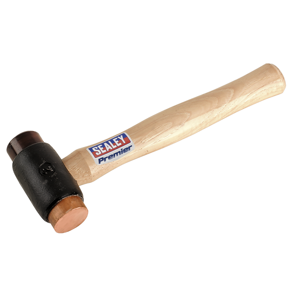 Sealey CRF25 │ Premier Copper/Rawhide Faced Hammer with Hickory Shaft 2.25lb