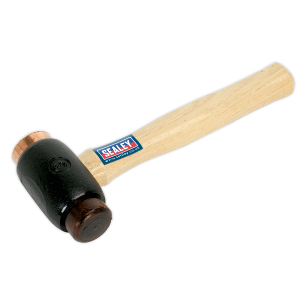 Sealey CRF35 │ Premier Copper/Rawhide Faced Hammer with Hickory Shaft 3.5lb