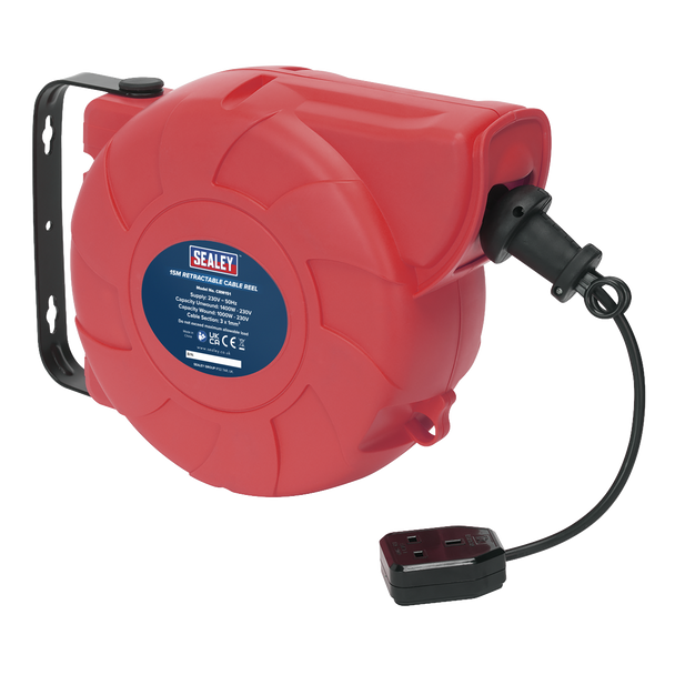 Sealey CRM151 │ 15m Retractable Cable Reel System 1 x 230V