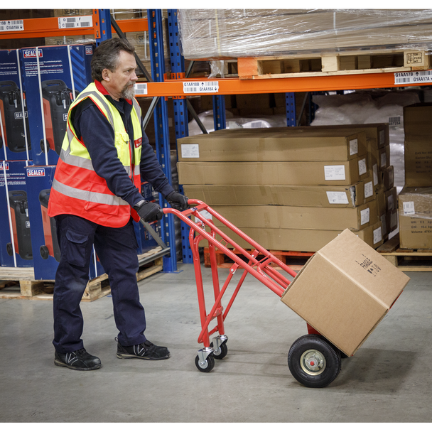 Sealey CST989 │ 3-in-1 Sack Truck with Pneumatic Tyres 250kg Capacity