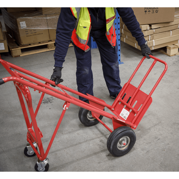 Sealey CST989 │ 3-in-1 Sack Truck with Pneumatic Tyres 250kg Capacity