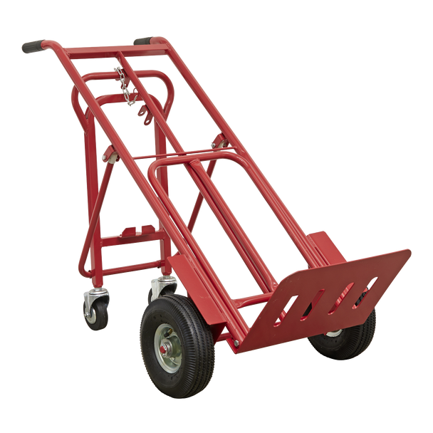 Sealey CST989 │ 3-in-1 Sack Truck with Pneumatic Tyres 250kg Capacity