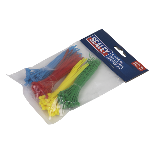Sealey CT200 │ Cable Tie Assortment 100 x 2.5mm - Pack of 200