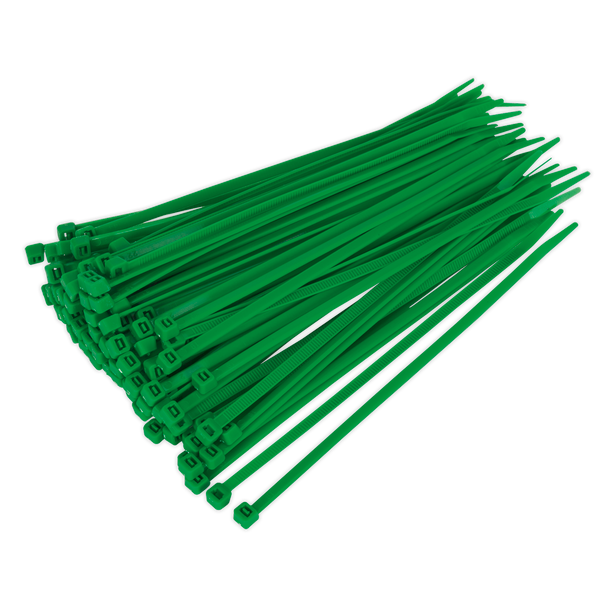 Sealey CT20048P100G │ Cable Tie 200 x 4.4mm, Green - Pack of 100