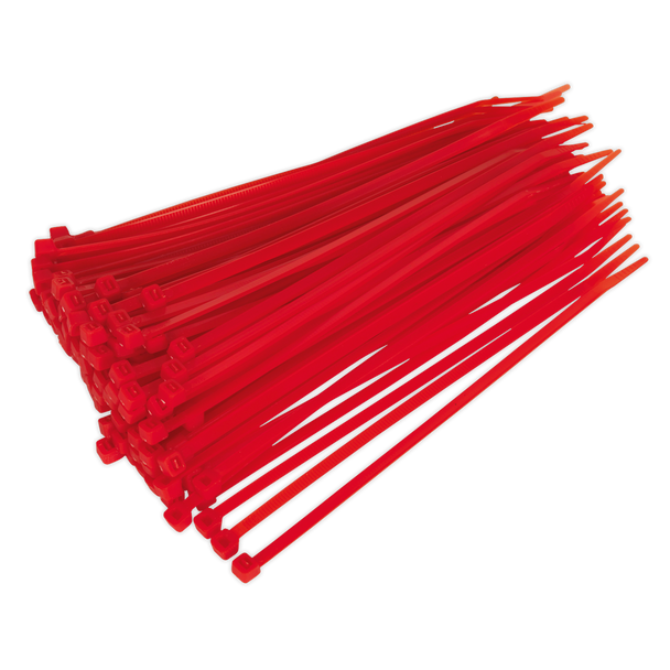 Sealey CT20048P100R │ Cable Tie 200 x 4.4mm, Red - Pack of 100
