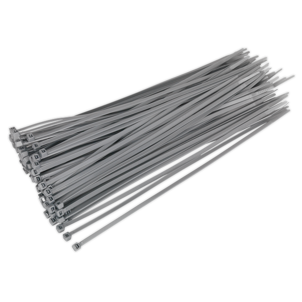 Sealey CT30048P100S │ Cable Tie 300 x 4.4mm, Silver - Pack of 100