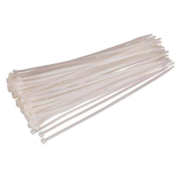 Sealey CT30048P100W │ Cable Tie 300 x 4.8mm, White - Pack of 100