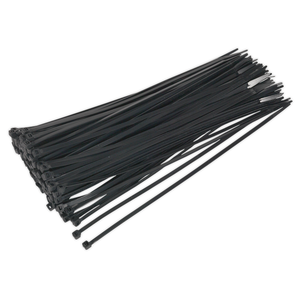 Sealey CT30048P100 │ Cable Tie 300 x 4.8mm, Black - Pack of 100