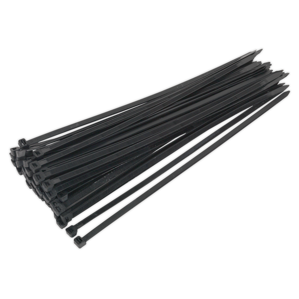 Sealey CT35076P50 │ Cable Tie 350 x 7.6mm, Black - Pack of 50