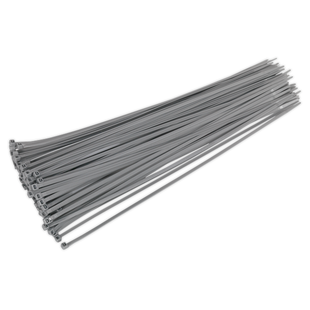 Sealey CT38048P100S │	Cable Tie 380 x 4.4mm, Silver - Pack of 100
