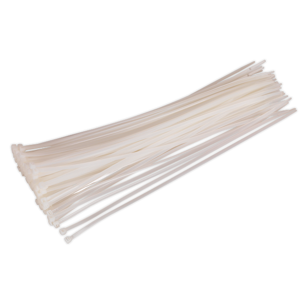 Sealey CT38048P100W │Cable Tie 380 x 4.8mm, White - Pack of 100