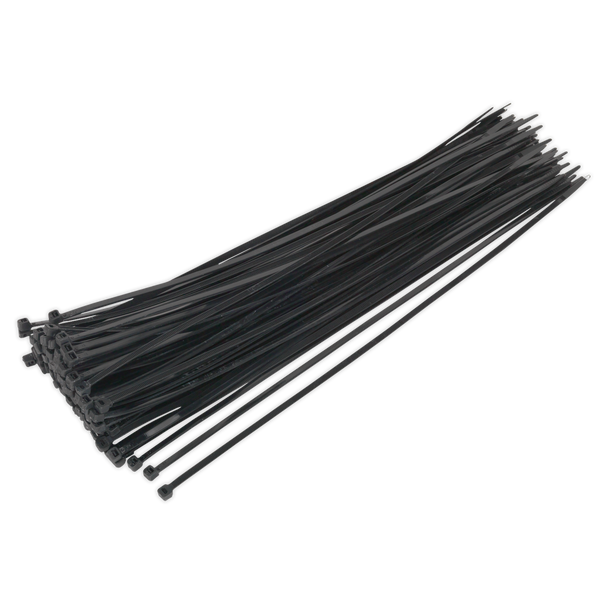 Sealey CT38048P100 │ Cable Tie 380 x 4.8mm, Black - Pack of 100