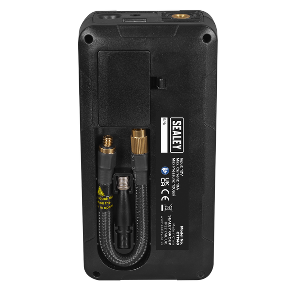 Sealey CTI140 │ Rechargeable Tyre Inflator & Power Bank with Worklight 12V
