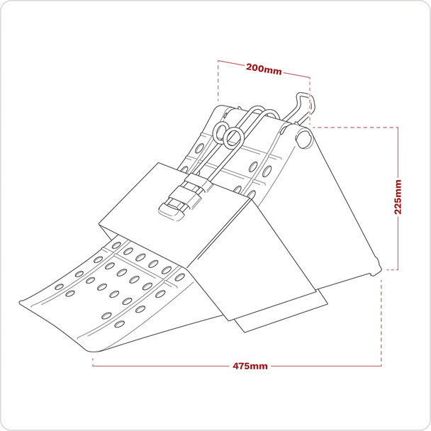 Sealey CV127 │ Commercial Wheel Chock with Bracket