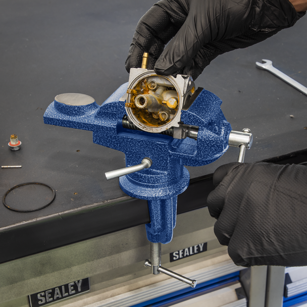 Sealey CV50 │ Portable Bench & Table Vice with 360° Swivel Base 50mm