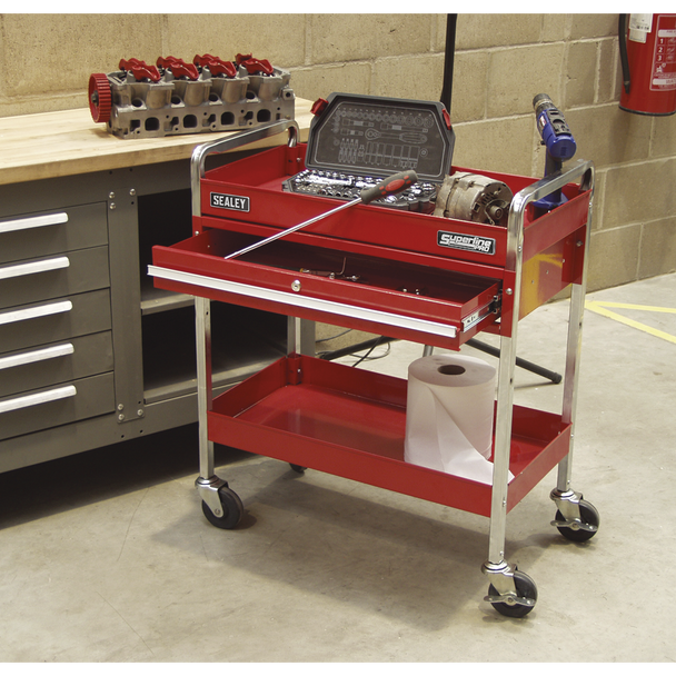 Sealey CX101D │ Superline PRO® Heavy-Duty Trolley with Lockable Drawer 2-Level