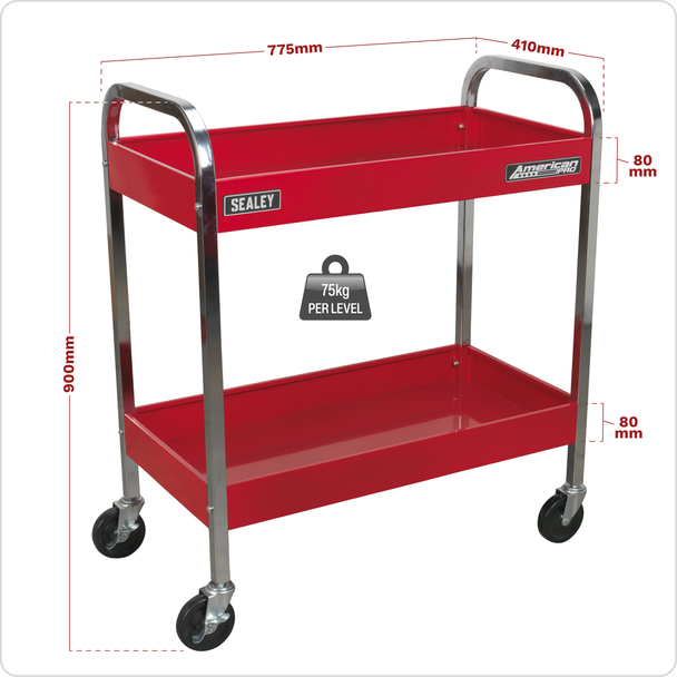 Sealey CX102 │ American PRO® Heavy-Duty Trolley 2-Level [CX102]