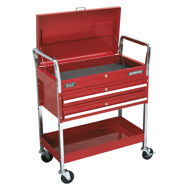 Sealey CX1042D │ Superline PRO® Heavy-Duty Trolley with Lockable Top & 2 Drawers 2-Level