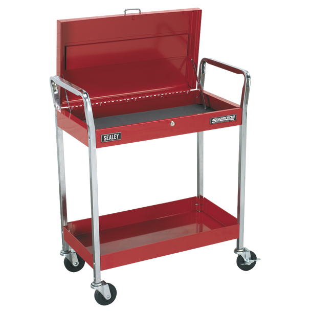 Sealey CX104 │ Superline PRO® Heavy-Duty Trolley with Lockable Top 2-Level