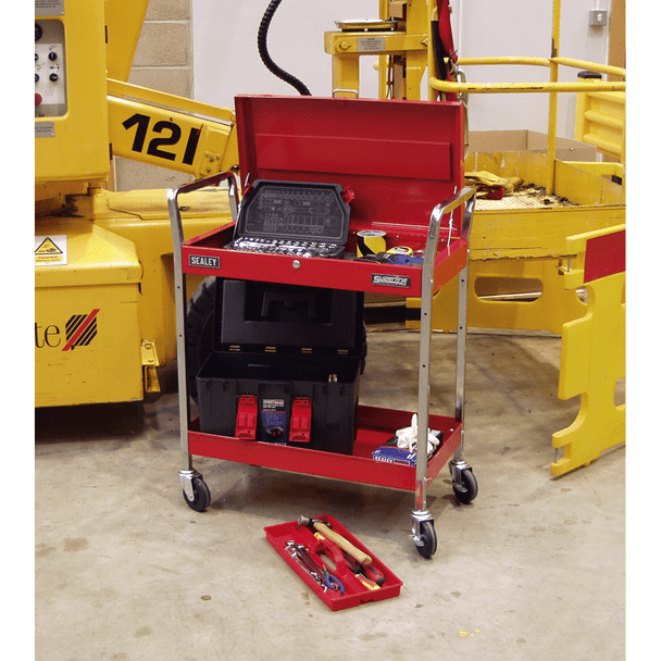 Sealey CX104 │ Superline PRO® Heavy-Duty Trolley with Lockable Top 2-Level