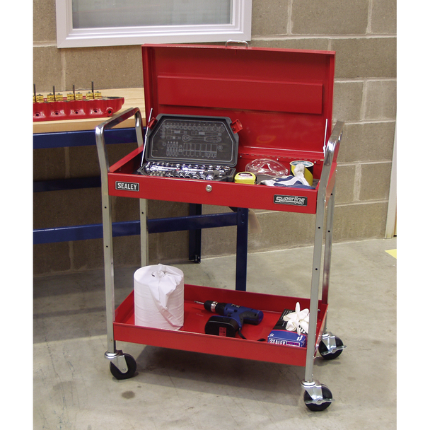 Sealey CX104 │ Superline PRO® Heavy-Duty Trolley with Lockable Top 2-Level