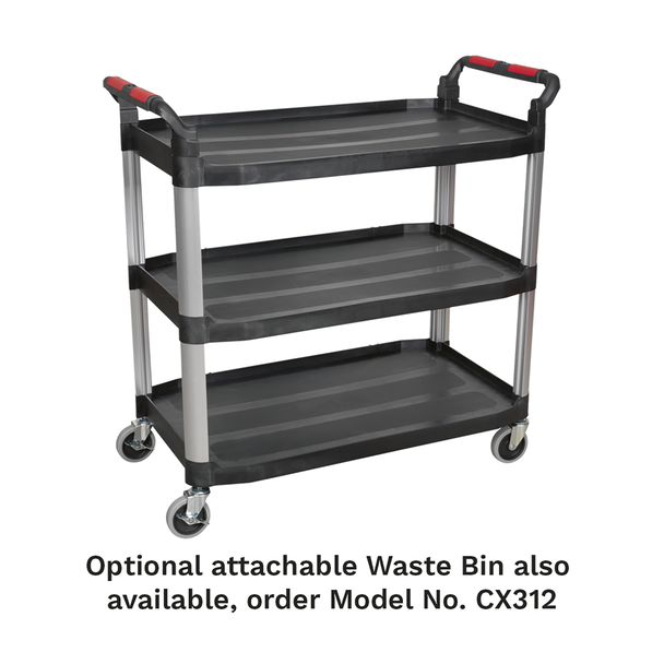Sealey CX310 │ Composite Workshop Trolley 3-Level/3 Wall