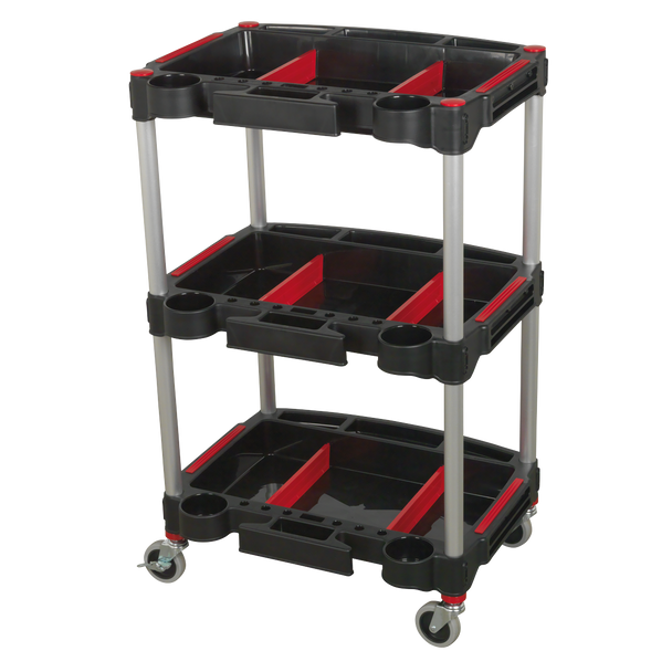 Sealey CX313 │ Composite Workshop Trolley with Parts Storage 3-Level