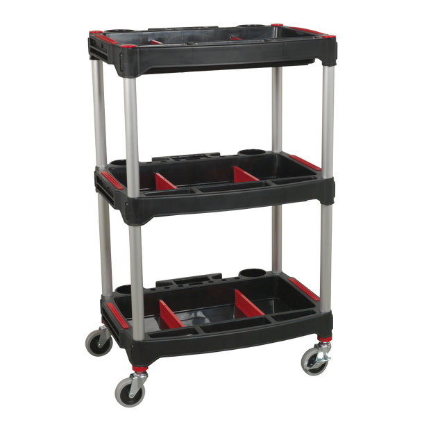 Sealey CX313 │ Composite Workshop Trolley with Parts Storage 3-Level
