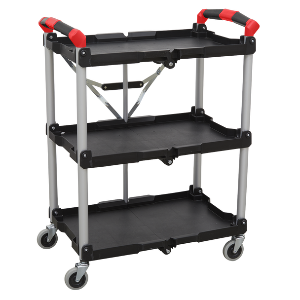 Sealey CX314 │ Folding Workshop Trolley 3-Level