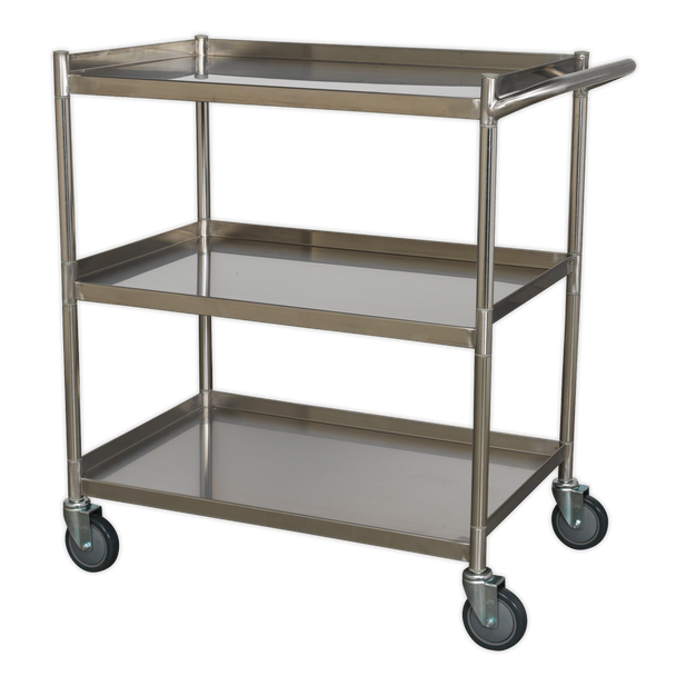 Sealey CX410SS │ Premier™ Stainless Steel Workshop Trolley 3-Level