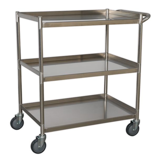 Sealey CX410SS │ Premier™ Stainless Steel Workshop Trolley 3-Level
