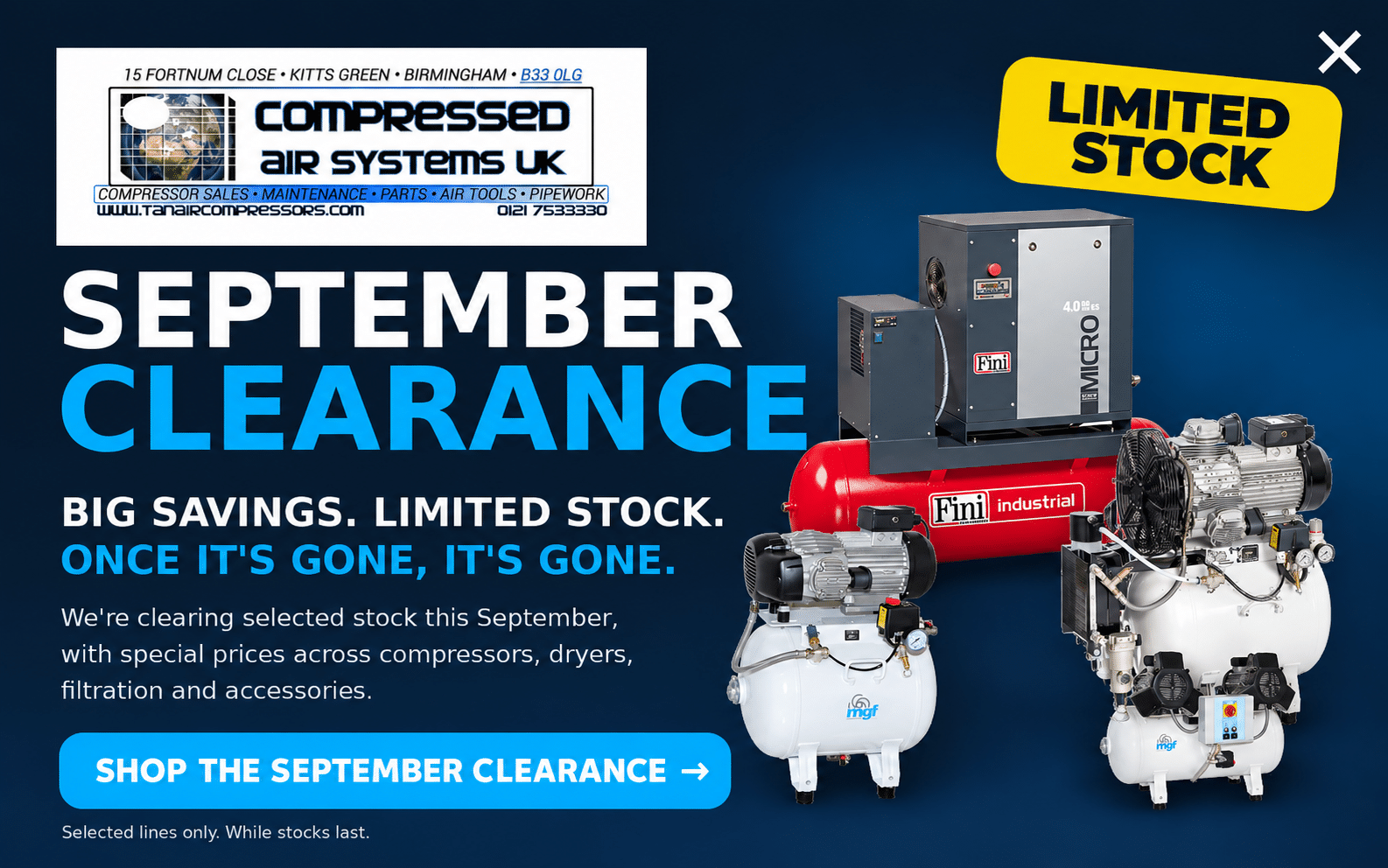 September Clearance - Limited Stock