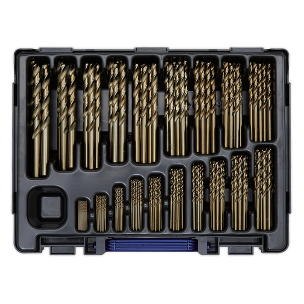 Sealey DBS170CB │ HSS Cobalt Fully Ground Drill Bit Assortment 1-10mm 170pc