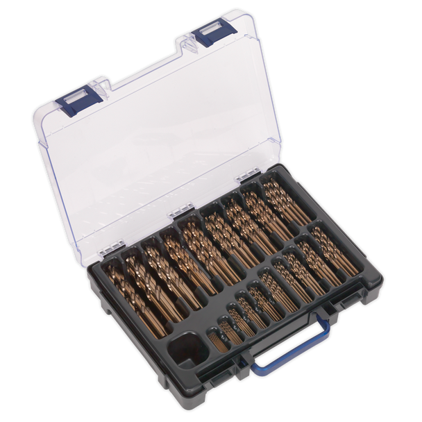 Sealey DBS170CB │ HSS Cobalt Fully Ground Drill Bit Assortment 1-10mm 170pc