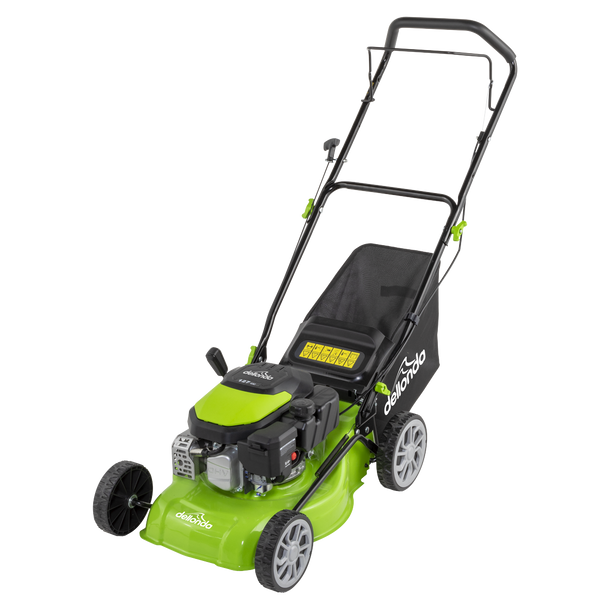 Sealey DG100 │ Dellonda Hand-Propelled Petrol Lawnmower Grass Cutter, 127cc 16"/41cm 4-Stroke